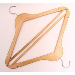 5pcs Wooden Wood Coat Hangers Clothes Garment Suit Shirt Trouser Hanger Drying Racks