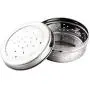 Set Of 3 Stainless Steel Fridge container for Home/Kitchen stackable storage Round Container, coriander steel box Set Of 3 Stainless Steel Fridge container for Home/Kitchen stackable storage Round Container, coriander steel box