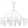 KIPB Stainless Steel Clothes Hangers Double Lines Square Laundry Hanger Clothes Drying Hanger with Clips