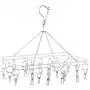 KIPB Stainless Steel Clothes Hangers Double Lines Square Laundry Hanger Clothes Drying Hanger with Clips