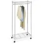 Whitmor Supreme Garment Rack - Double Shelf Rolling Clothes Organizer - Chrome Whitmor Supreme Garment Rack - Double Shelf Rolling Clothes Organizer - Chrome