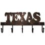 Texas Metal Key Holder Hooks Clothes Hanger Western Vintage Home Letters (Bronze)