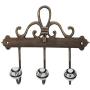 Indianshelf Handmade 1 Artistic Vintage Black Ceramic Floral Clothes Hooks Holders/Key Holder