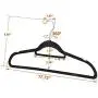 Richman789 100 Pcs Hangers Clothes Coat Hanger Pants Tie Belt Scarf Pack Non Slip Velvet Flocked 360° Rotatable