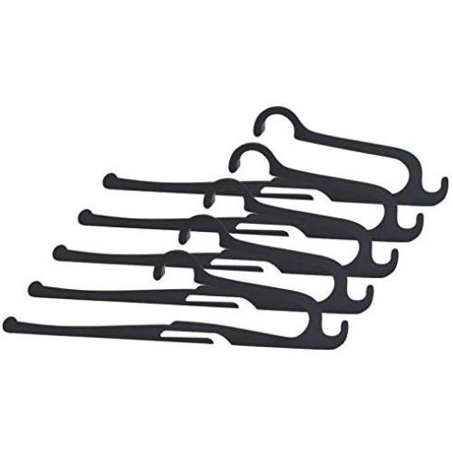 Yuanzhou 5PCS Clothes Hangers Hurdle Portable Closet Organizer Hanger Rack Room Space Saving Magic Rack for Pants Coat, Black