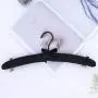 HOUTY Satin Padded Coat Hangers 15inch Thickly Foam Padded Clothes Hanger with Bow Knot Chrome Hook Pack of 5, Black HOUTY Satin Padded Coat Hangers 15inch Thickly Foam Padded Clothes Hanger with Bow Knot Chrome Hook Pack of 5, Black
