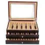 3 Layer Wood Pen Display Boxes 34 Pen Organizer Box, Pen Display Case Storage Box,Top Glass Window Pen Fountain Collection Display Case (Black) 3 Layer Wood Pen Display Boxes 34 Pen Organizer Box, Pen Display Case Storage Box,Top Glass Window Pen Fountain Collection Display Case (Black)