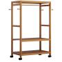 TongN Floor-Standing Coat Rack,Bedroom Simple Hangers Solid Wood Assembly Rack Mobile Hangers Clothes Stand 80CM (Size : 99cm)