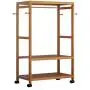 LF Floor-Standing Coat Rack,Bedroom Simple Hangers Solid Wood Assembly Rack Mobile Hangers Clothes Stand 80CM (Size : 99cm)