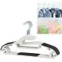50pcs Durable Slim Heavy Duty Non Slip Coat Clothes Hook Hangers Plastic Hangers(Black) 50pcs Durable Slim Heavy Duty Non Slip Coat Clothes Hook Hangers Plastic Hangers(Black)