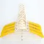 EvaroFly Portable Multipurpose Folding Hanger, Anti-skidding No Trace Storage Clothes Hanger, Household Travel -Yellow 6 Pcs