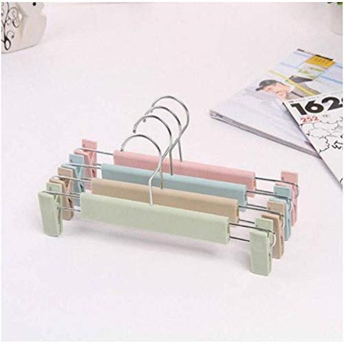 10pcs Random Color Hangers for Clothes Plastic Clip Stand Hanger Pants Skirt Kid Clothes Adjustable Pinch Grip Cabide