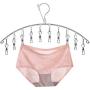 Wuyue Hua 2 Pack Stainless Steel Laundry Drying Rack Clothes Hanger with 10 Clips For Drying Socks,Drying Towels, Diapers, Bras, Baby Clothes,Underwear, Socks Gloves