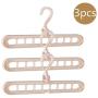ZHUOHONG Clothes Hanger Organizer - Nine-Holes Rotating Magic Hangers Multi-Function Non-Slip Clothes Folding Hanger for Wardrobe
