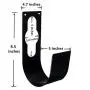 2 Pack Garden Hose Hanger Wall Mount Heavy Duty Hose Holder Hook Use for 150foot Hose (Large, Black)