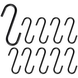 Wallniture Cucina S Hooks for Hanging Kitchen Utensils Set, Pack of 10, Black