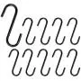 Wallniture Cucina S Hooks for Hanging Kitchen Utensils Set, Pack of 10, Black