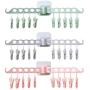 5pcs Color Random Folding Clothes Hanger Organizer Multi-Port Support Wall Mount Baby Clothes Drying Racks Bathroom Home Storage Rack with Clips 5pcs Color Random Folding Clothes Hanger Organizer Multi-Port Support Wall Mount Baby Clothes Drying Racks Bathroom Home Storage Rack with Clips