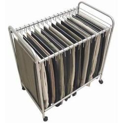 Everything Jingle Bell Rolling Pants Trolley Hanger Slacks Organizer Rack Organize Clothes Dress 18pr