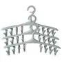 SUOWO Plastic Baby Hangers Coat Clothes Clip and Drip Laundry Swivel Hanger with 8 Clips Non Slip Space Saving for Drying Organizer Kids Infant Diapers Socks Adult Lingerie Pant 3 Pack (Graygreen)