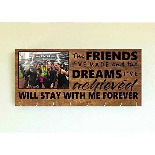 PERSONALIZED Race Medal Holder/Running Medal Hanger SHE BELIEVED SHE COULD SO SHE DID - Wood Wall Mounted Medal Organizer. CUSTOMIZATION Available