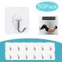50 Packs Adhesive Wall Hooks 15lb(Max) Transparent Sticky Hooks Sticky Hangers,Waterproof and Oilproof for Bathroom Kitchen Heavy Duty Self Adhesive Hooks- Hushtong 50 Packs Adhesive Wall Hooks 15lb(Max) Transparent Sticky Hooks Sticky Hangers,Waterproof and Oilproof for Bathroom Kitchen Heavy Duty Self Adhesive Hooks- Hushtong