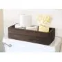 Mkono Bathroom Decor Boxes Toilet Paper Holder Wood Tank Boxes Storage Bin Basket with Mason Jar and Silk Flower Bathroom Kitchen Table Counter Funny Farmhouse Rustic Fall Home Decor