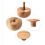 Natural Wood Wall Hanger Hooks Clothes Hooks Coat Hook Home Decoration Solid Oak Wood Beech Wood Rural Wall,L,White
