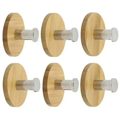 Utility Hook, Windspeed Stainless Steel Clothes Tower Hanger Holder Hood With Wooden Wall Mount For 6 Packs (Style 2) Utility Hook, Windspeed Stainless Steel Clothes Tower Hanger Holder Hood With Wooden Wall Mount For 6 Packs (Style 2)