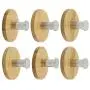 Utility Hook, Windspeed Stainless Steel Clothes Tower Hanger Holder Hood With Wooden Wall Mount For 6 Packs (Style 2) Utility Hook, Windspeed Stainless Steel Clothes Tower Hanger Holder Hood With Wooden Wall Mount For 6 Packs (Style 2)