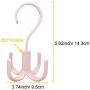 Closet Hanging Organizer Storage Purse Rack Handbag 360 Degree Rotating 4 Hooks for Belt Scarf Tie Rack Holder