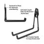 WINSOON Heavy Duty Double Utility Garage Hooks Wall Mount Hook Set Tool Tack Storage (2 x Large U Shape, Black) WINSOON Heavy Duty Double Utility Garage Hooks Wall Mount Hook Set Tool Tack Storage (2 x Large U Shape, Black)