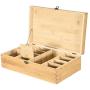Muti-purpose Tea Storage Box, 100% Bamboo 16 Grid Adjustable Tea Bag Holder Organizer with Latching Lid, Detachable Partition, Perfect for Tea Lovers, Natural Color(7.48&quotX12.48&quotX3.54")