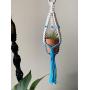 Macrame Mini Plant Hanger. Rear View Mirror Car Charm. Unique Car Accessories. Boho Car Charms.
