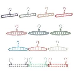 Multi-Port Support Circle Clothes Hangers 10pcs Random Style Clothes Drying Racks Multifunction Plastic Scarf Clothes Hanger Storage Rack