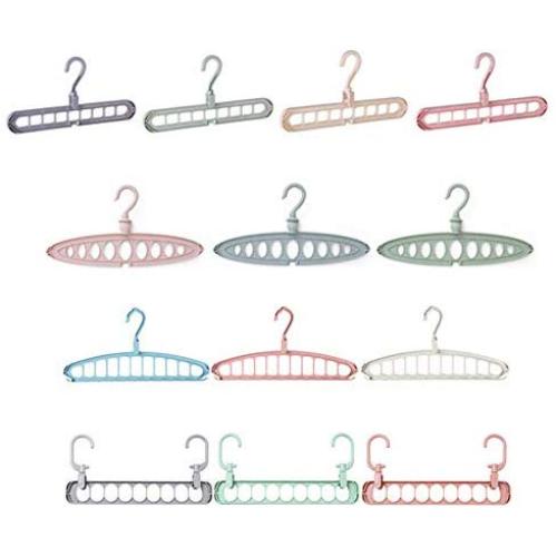 Multi-Port Support Circle Clothes Hangers 10pcs Random Style Clothes Drying Racks Multifunction Plastic Scarf Clothes Hanger Storage Rack