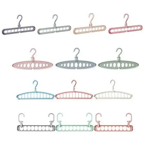 Multi-Port Support Circle Clothes Hangers 10pcs Random Style Clothes Drying Racks Multifunction Plastic Scarf Clothes Hanger Storage Rack Multi-Port Support Circle Clothes Hangers 10pcs Random Style Clothes Drying Racks Multifunction Plastic Scarf Clothes Hanger Storage Rack