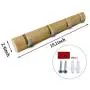 NIKKY HOME Wall Mounted Coat Rack Hanger 4 Hooks for Bags Clothes in Hallway Entryway Bedroom Bathroom, Natural Color