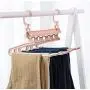 2pcs Random Color Clothes Pants Hangers Multi-Function Storage Rack Closet Space Saving Foldable Scarf Storage Rack Hangers for Clothes