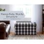 Nest & Be X-Large Premium Toy Storage Chest - Black & White Check, Buffalo Plaid, Durable Sides w/Divider, and Attached, Flip-Top Lid. for Home Organization, Nursery, Kids playroom, Pet Items, Closet Nest & Be X-Large Premium Toy Storage Chest - Black & White Check, Buffalo Plaid, Durable Sides w/Divider, and Attached, Flip-Top Lid. for Home Organization, Nursery, Kids playroom, Pet Items, Closet