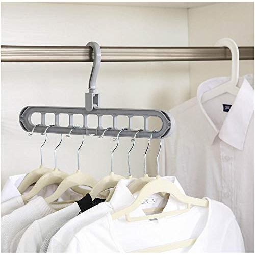 10PC Random Color Multi-Port Support Circle Clothes Hanger Clothes Drying Rack Multifunction Plastic Scarf Clothes Hangers Hangers Storage Racks