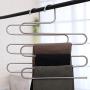DGSD 5 Pack,S-Shape Multi-Purpose Hangers,5 Layers Pants Clothes Rack for Closet Organization Space Saving - for Trousers,Tie,Scarf