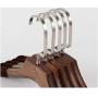 5Pcs Anti-Slip Solid Wood Clothes Hangers with Velvet Flocked, Walnut Non Slip Shirt Coats Shirts Hanger Rack with Notches 1.2cm thickness