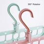 KaiKai Space Saving Hangers,Rotate Plastic Hangers, Non Slip Hangers, Clothes Hangers Multifunctional Magic Hangers Organizer,9 Holes,4 PCS
