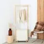 JFGUOYA Bamboo Coat Rack with Storage Basket, Bedroom Clothes Hanger Free Standing Hanging Rail - Laundry Hamper Garment Rack, Bamboo Coat Organizer with Clothes Hanger and Storage Shelves