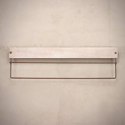 Cxjff Wall Coat Rack Clothes Hat Hanger Holder Rod Solid Wood Fashion Home Style, 4 Colors, 4 (Color : White, Size : 80x30x18CM)