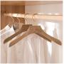 DNJKSA 4 pcs/lot Natural Camphor Wood Coat Hangers Anti-Skid Wide Shoulder Seamless Adult Suit Hanger Non-Slip Clothes Hanging No Trace