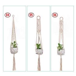 Flosky 3pcs/Set Macrame Plant Hanger Indoor Outdoor Hanging Basket Flower Pots Rope Net