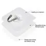 Hong fa 20 Pack Heavy Duty Hooks, 22 lb(Max) Transparent Reusable Seamless Hooks No Scratch Hooks ,Waterproof and Oilproof,Transparent Bathroom Kitchen Key Wall Hook, Ceiling Hanger