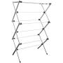 Home Basics Collapsible Air-Drying Rack Foldable Indoor/Outdoor Clothes Laundry Hanger, Rust-Proof, Space Saving Storage, Grey